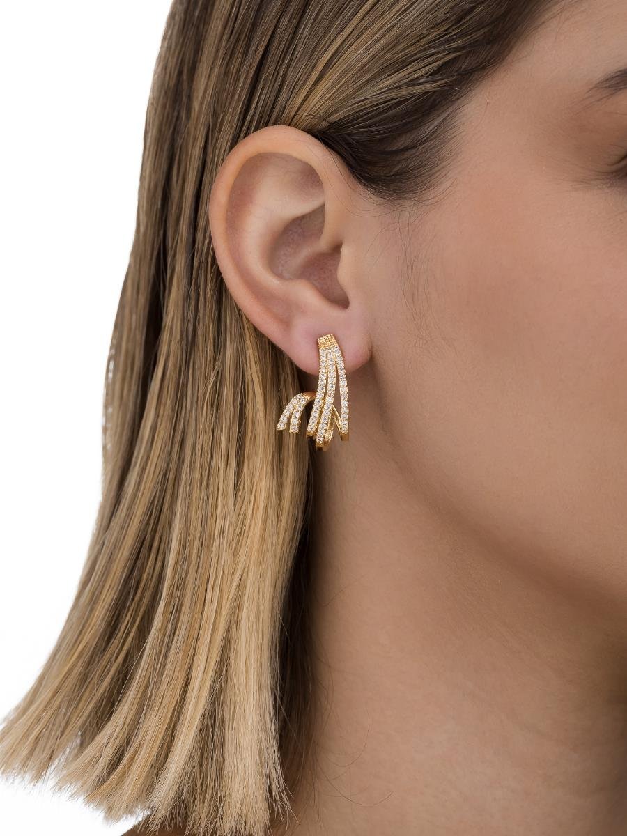 Brinco Detalhe Torcido Incolor