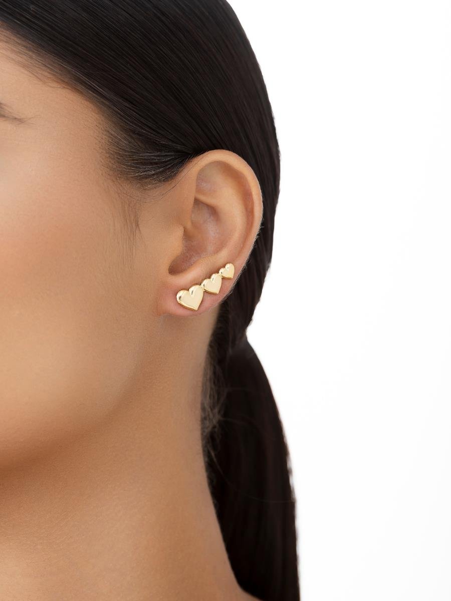 Ear Cuff Corações Lisos
