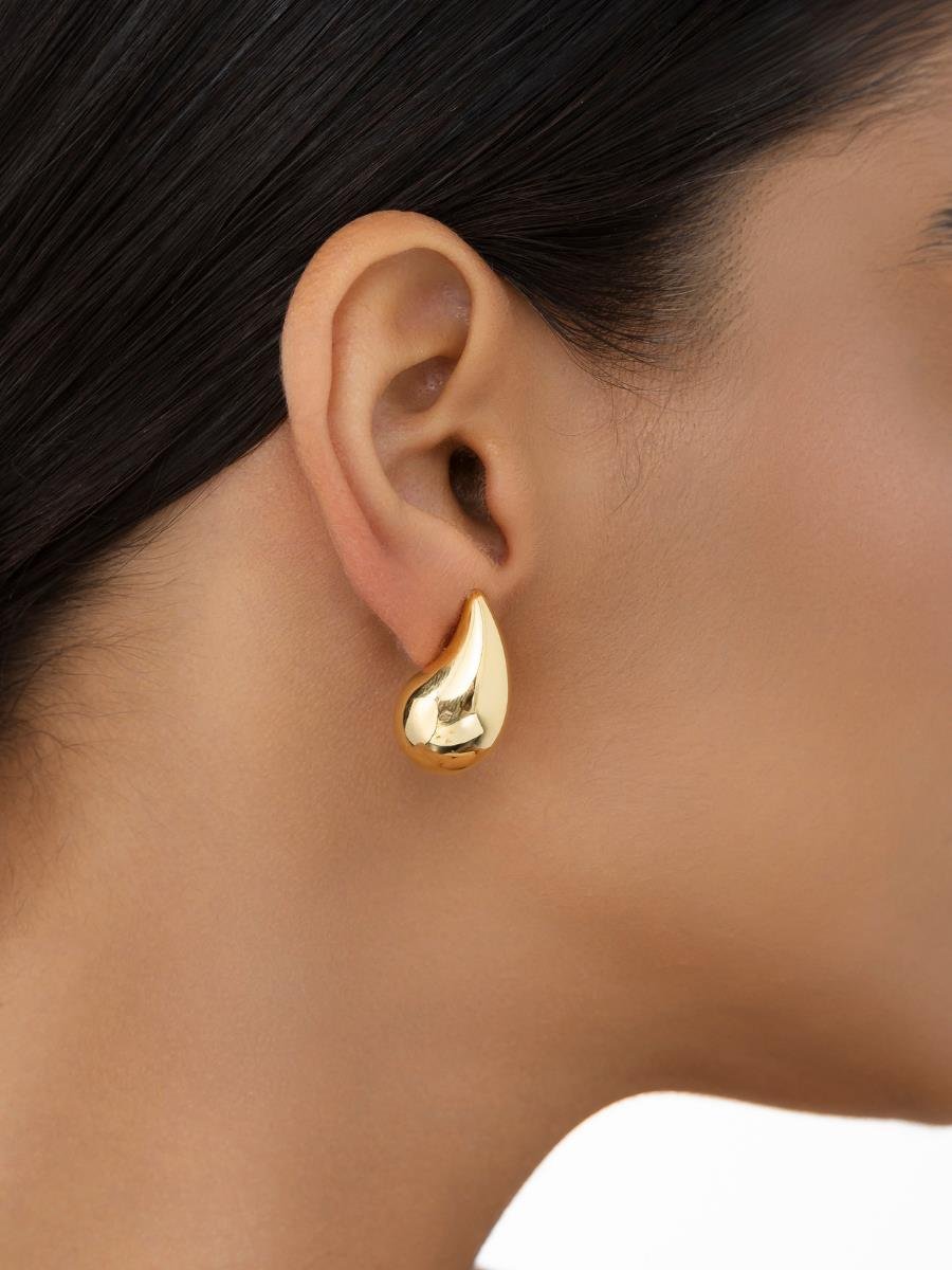 Brinco Gota Abaulada PP | Banhado a Ouro