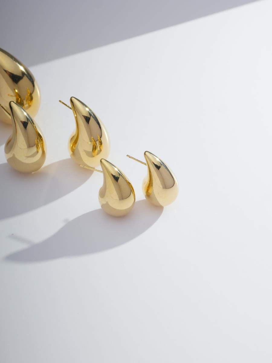 Brinco Gota Abaulada PP | Banhado a Ouro