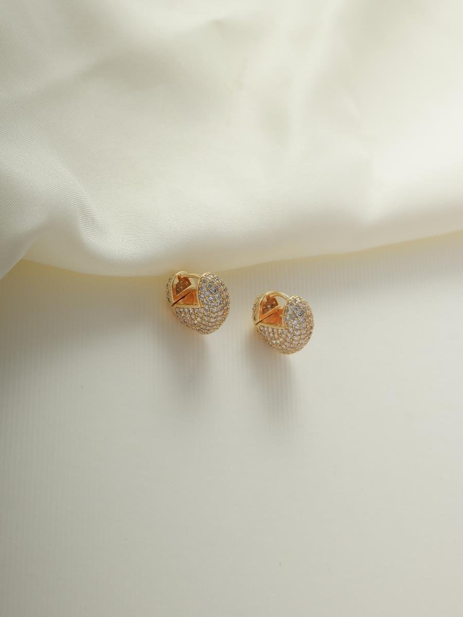 Argola Coração Cravejado