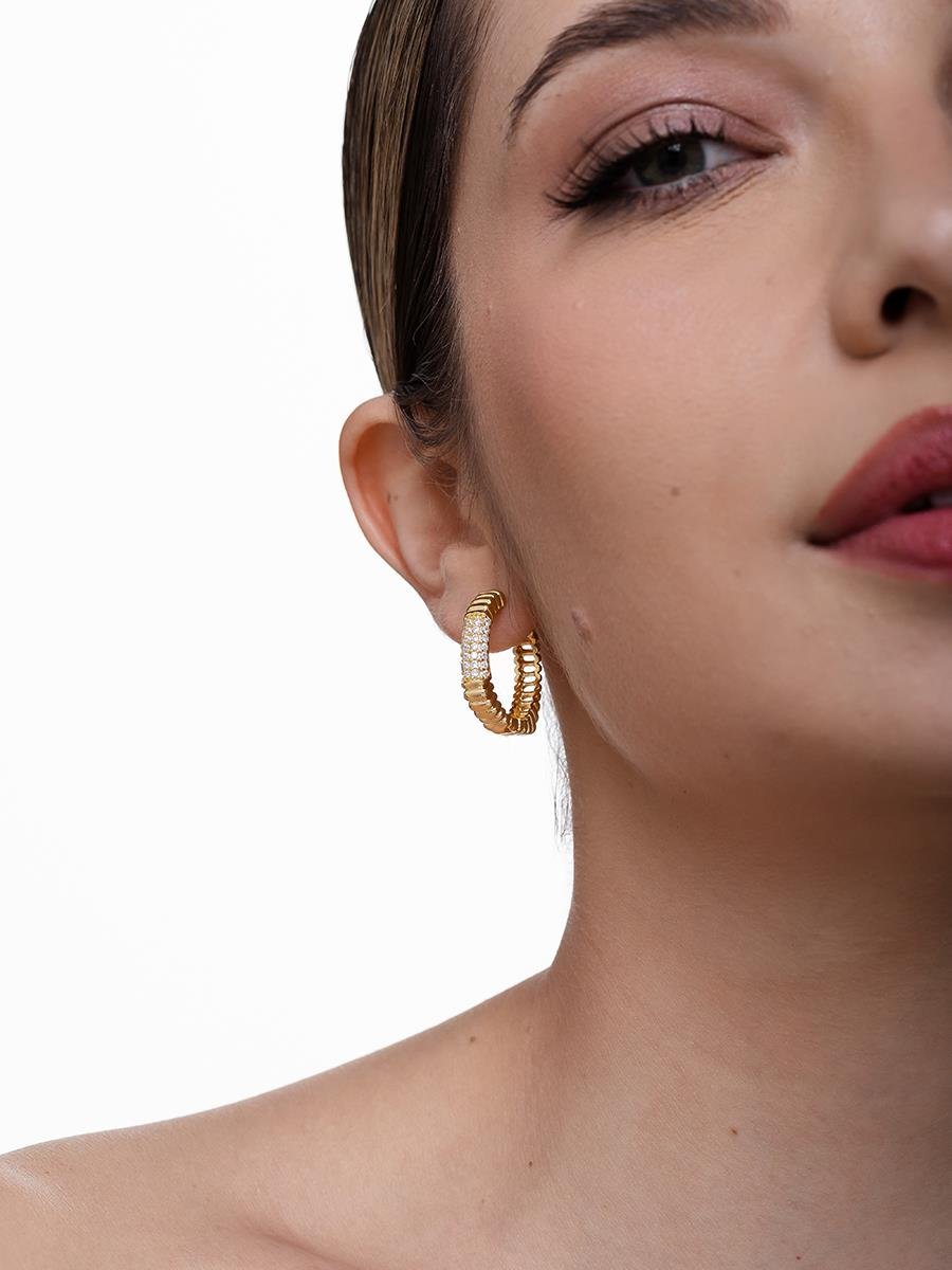 Argola Camada Cravejada G