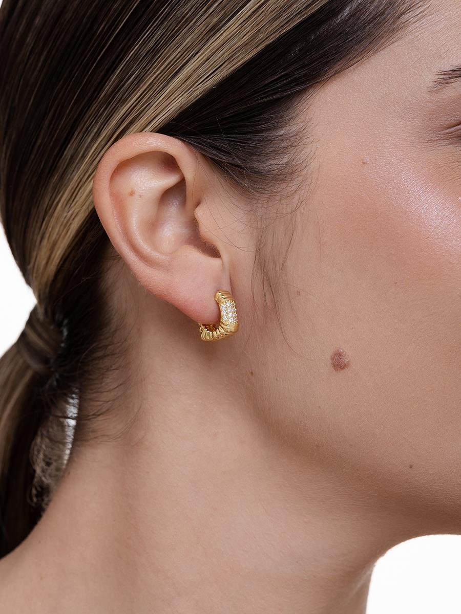 Argola Camada Cravejada P