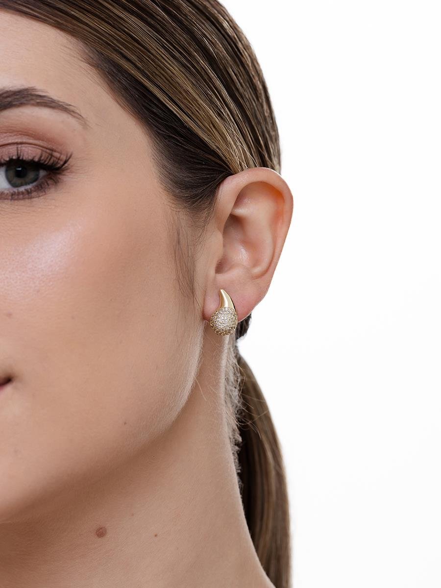 Argola Gota Cravejada