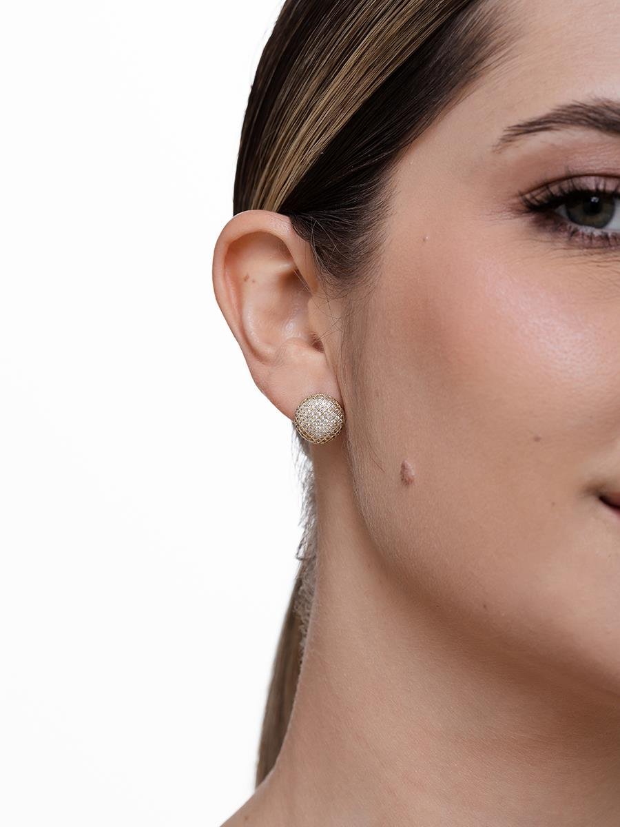 Argola Bola Cravejada