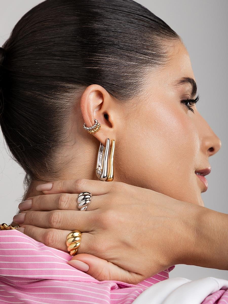 Piercing Fake Camada Liso l Banho de Ródio Branco