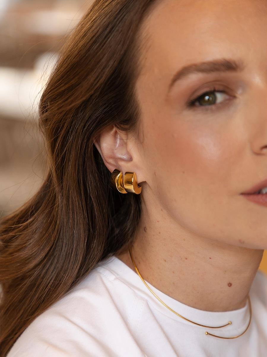 Argola Atemporal Robusta | Banhado a Ouro