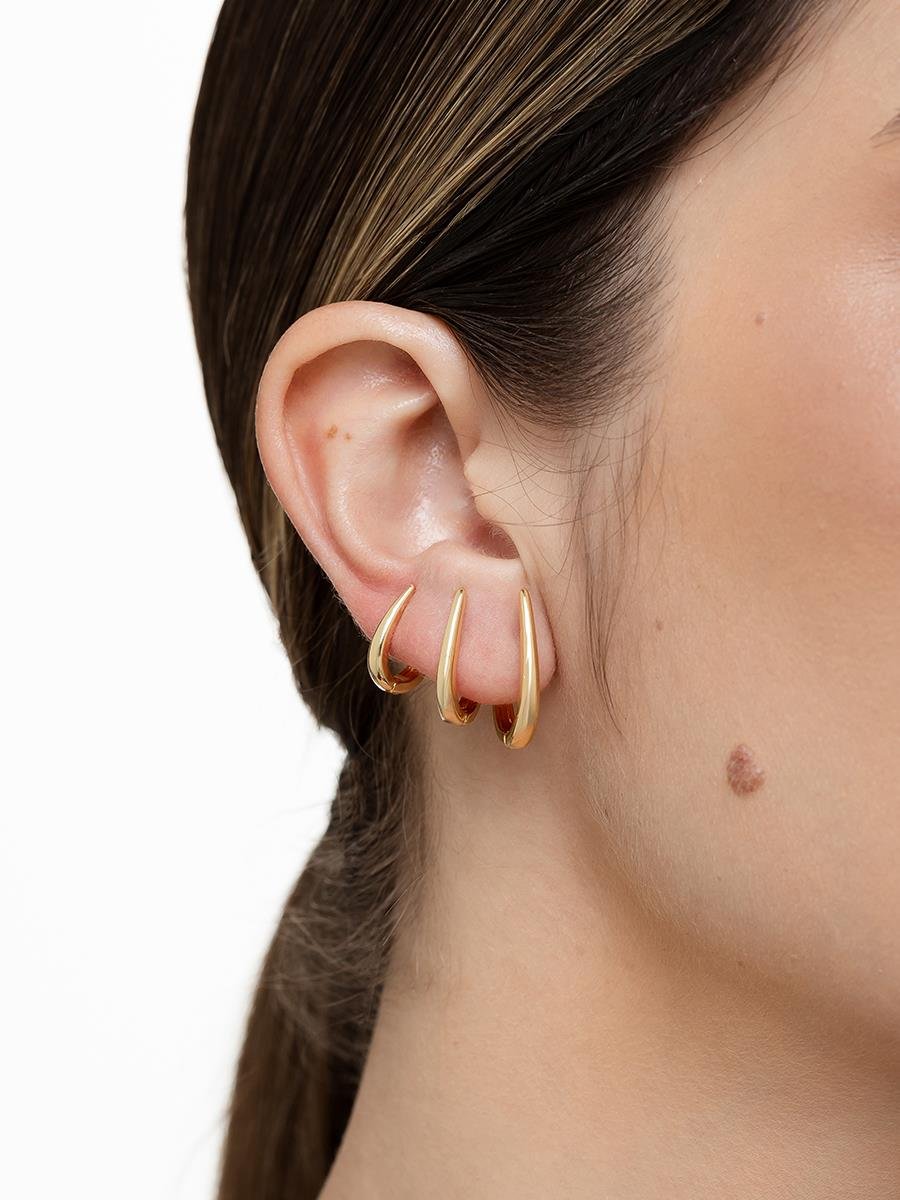 Trio de Argola Gota | Banhado a Ouro