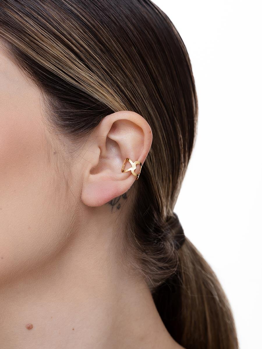 Piercing Fake de Coração | Banhado a Ouro