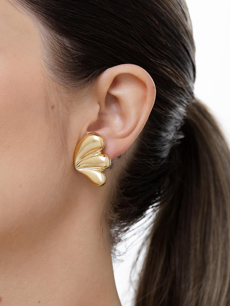 Brinco Gota Liso | Banhado a Ouro