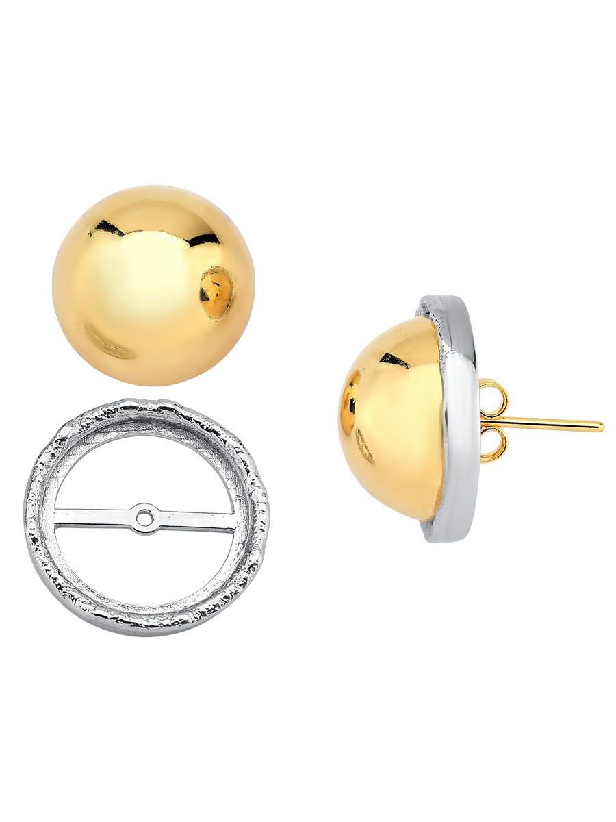 Brinco Redondo Liso | Banhado a Ouro e Ródio Branco