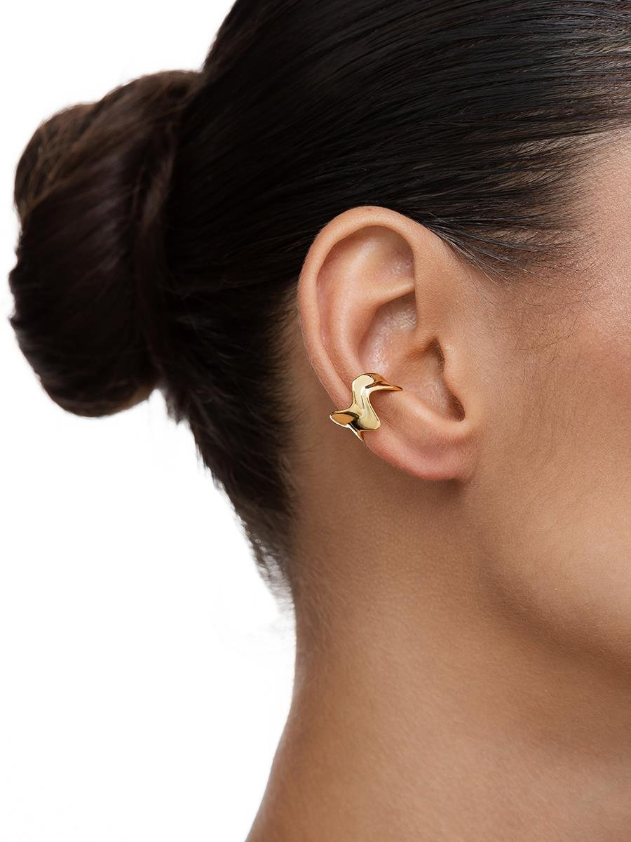 Piercing Fake Onda Liso | Banhado a Ouro