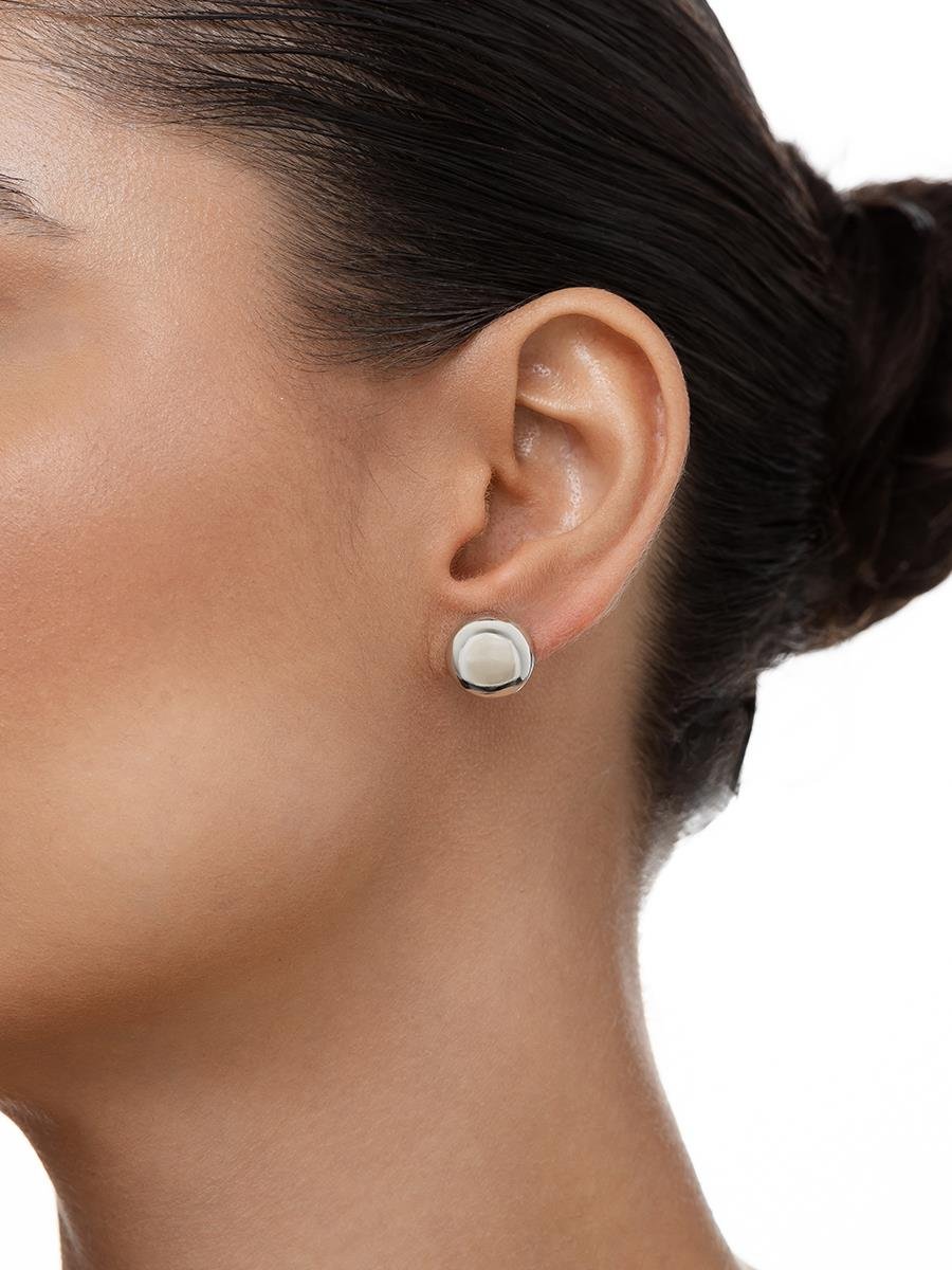 Brinco Redondo Liso | Banhado no Ródio Branco