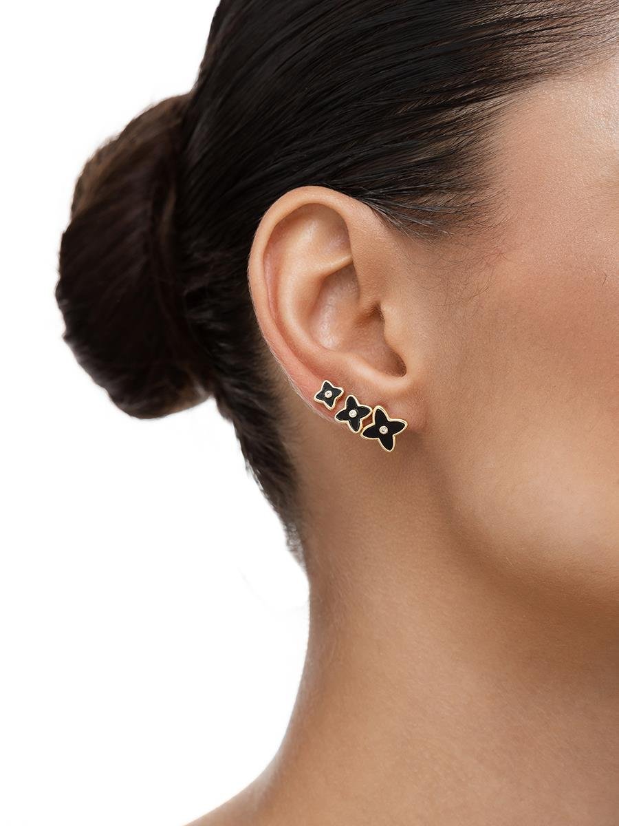 Trio de Trevo Preto | Banhado a Ouro