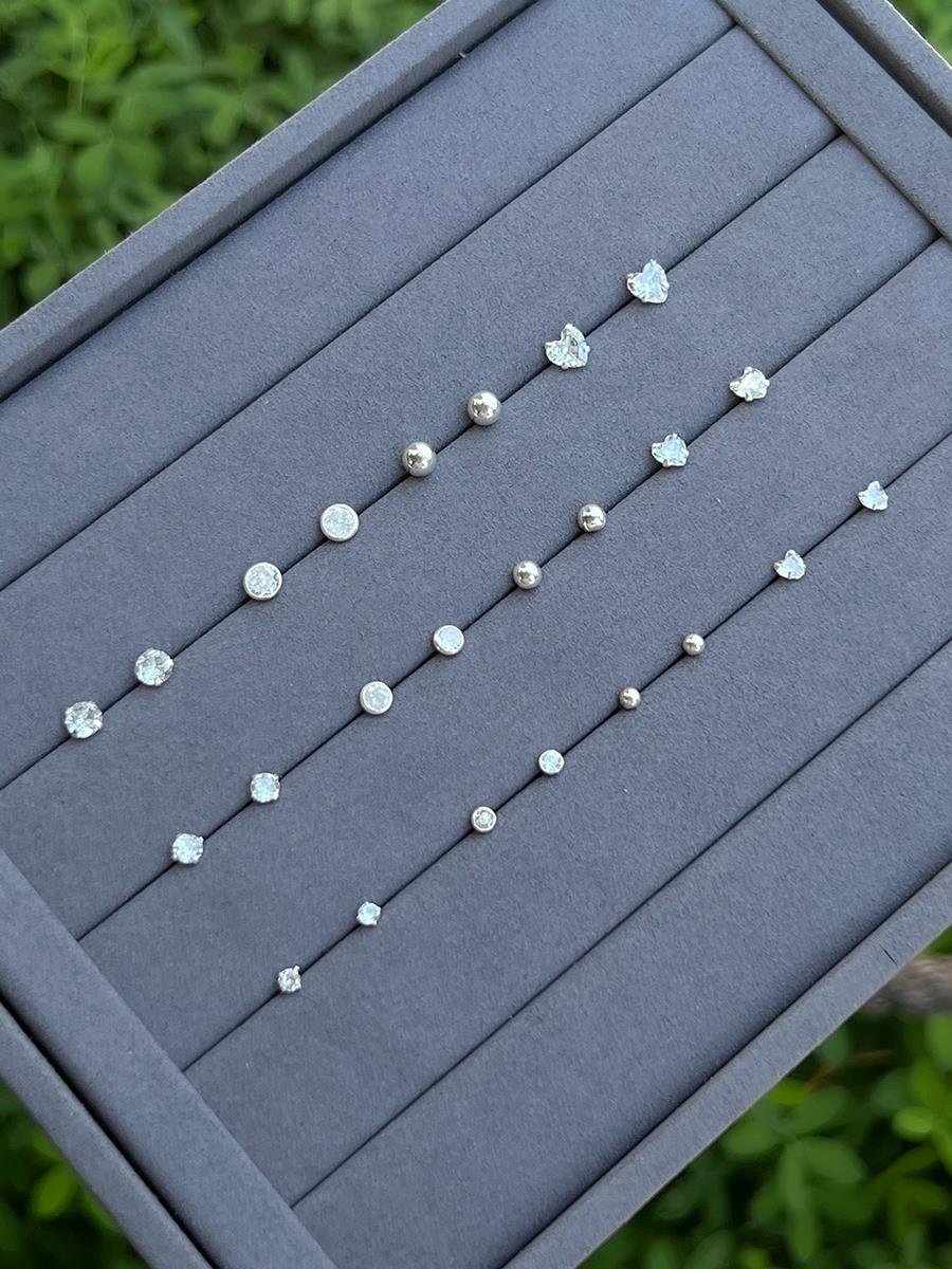 Trio de Bolinha | Prata 925