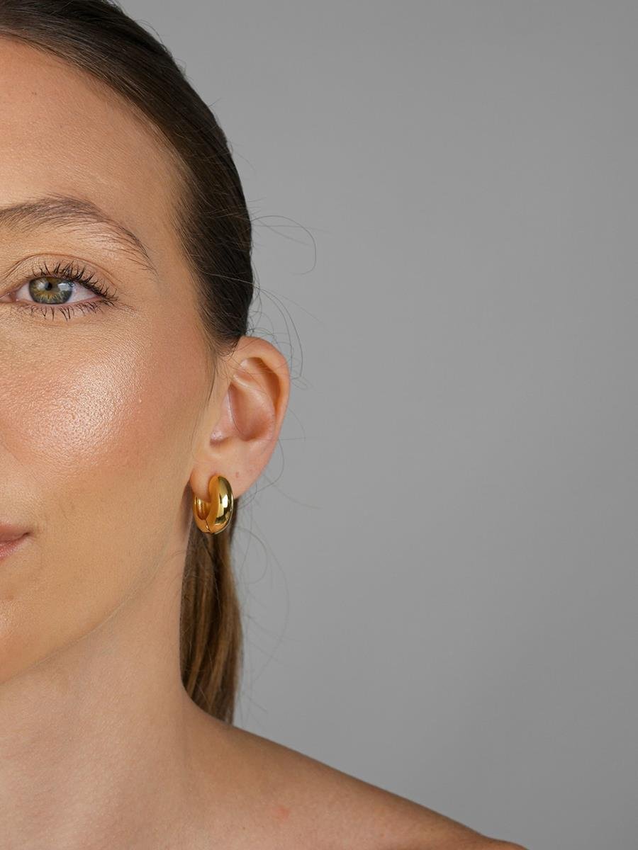 Argola Lisa Grossa | Banhado a Ouro