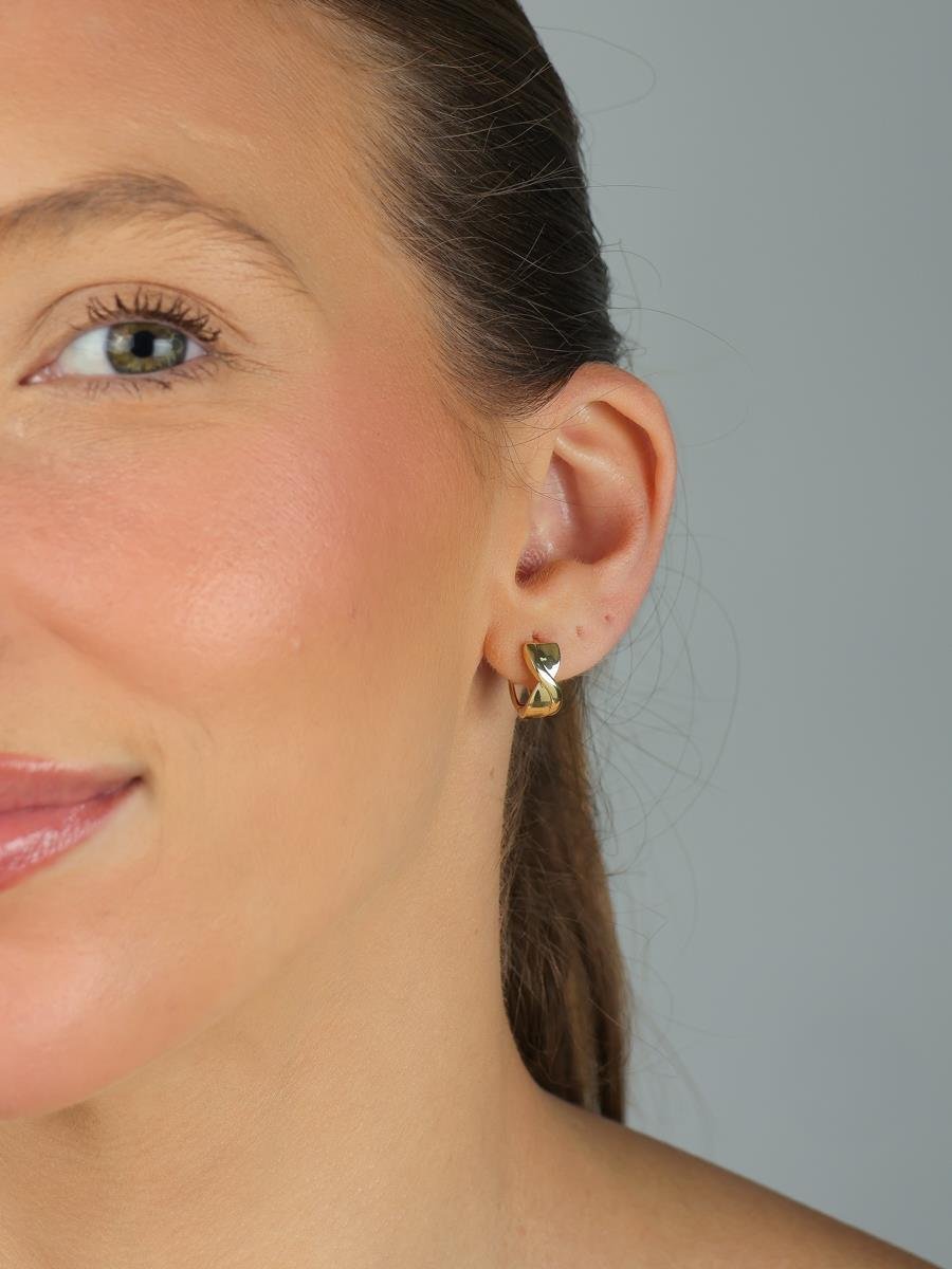 Argola Torcida Lisa | Banhado a Ouro