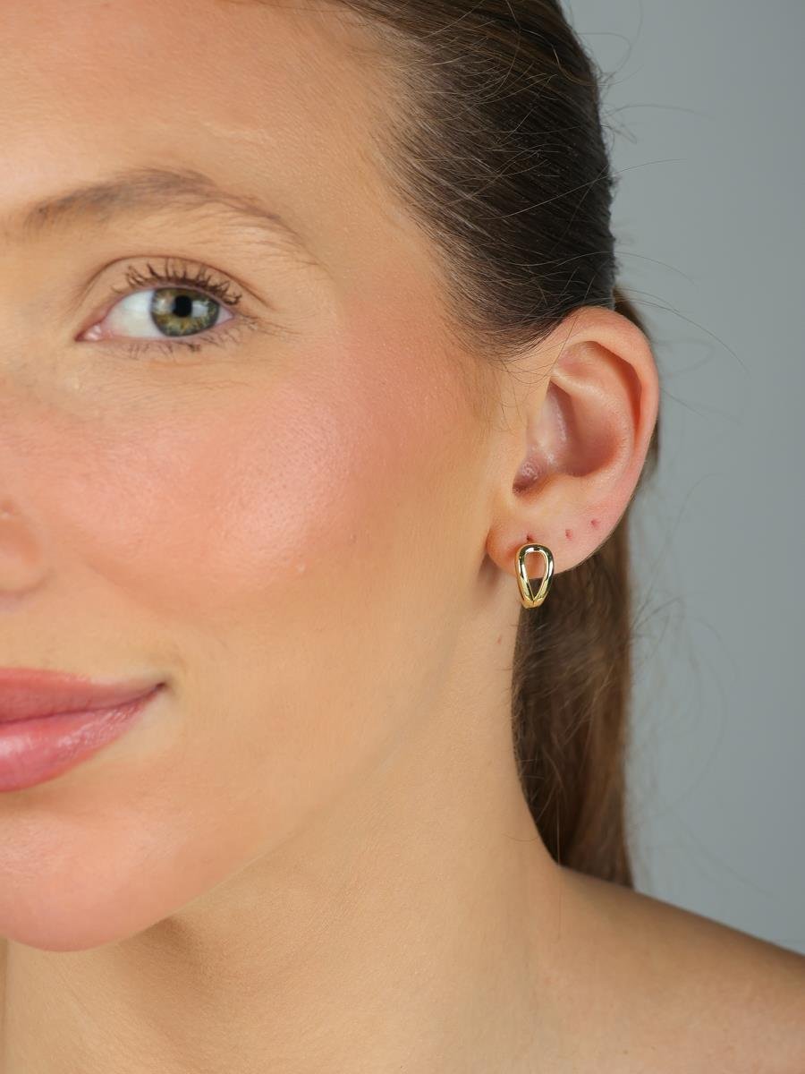 Argola Gota Vazada Lisa | Banhado a Ouro