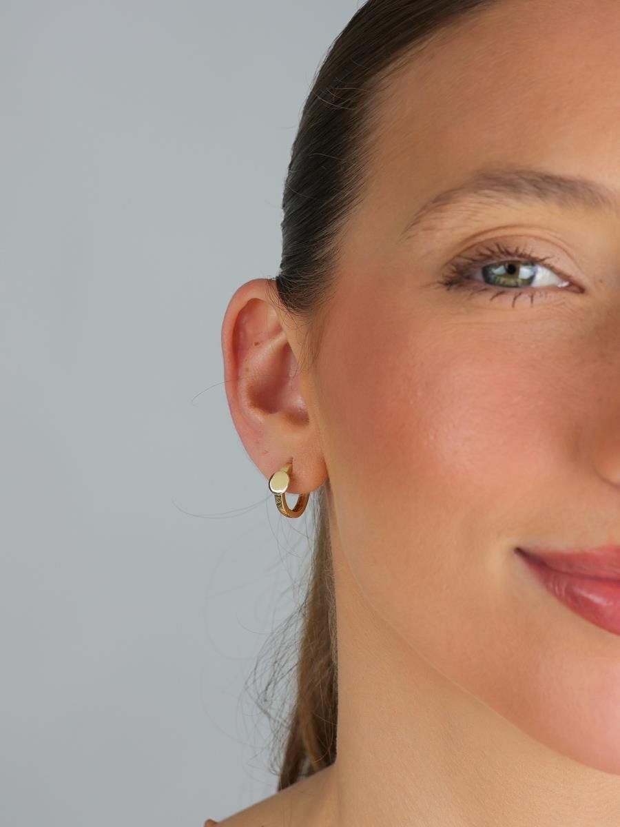 Argola Circulo Liso | Banhado a Ouro
