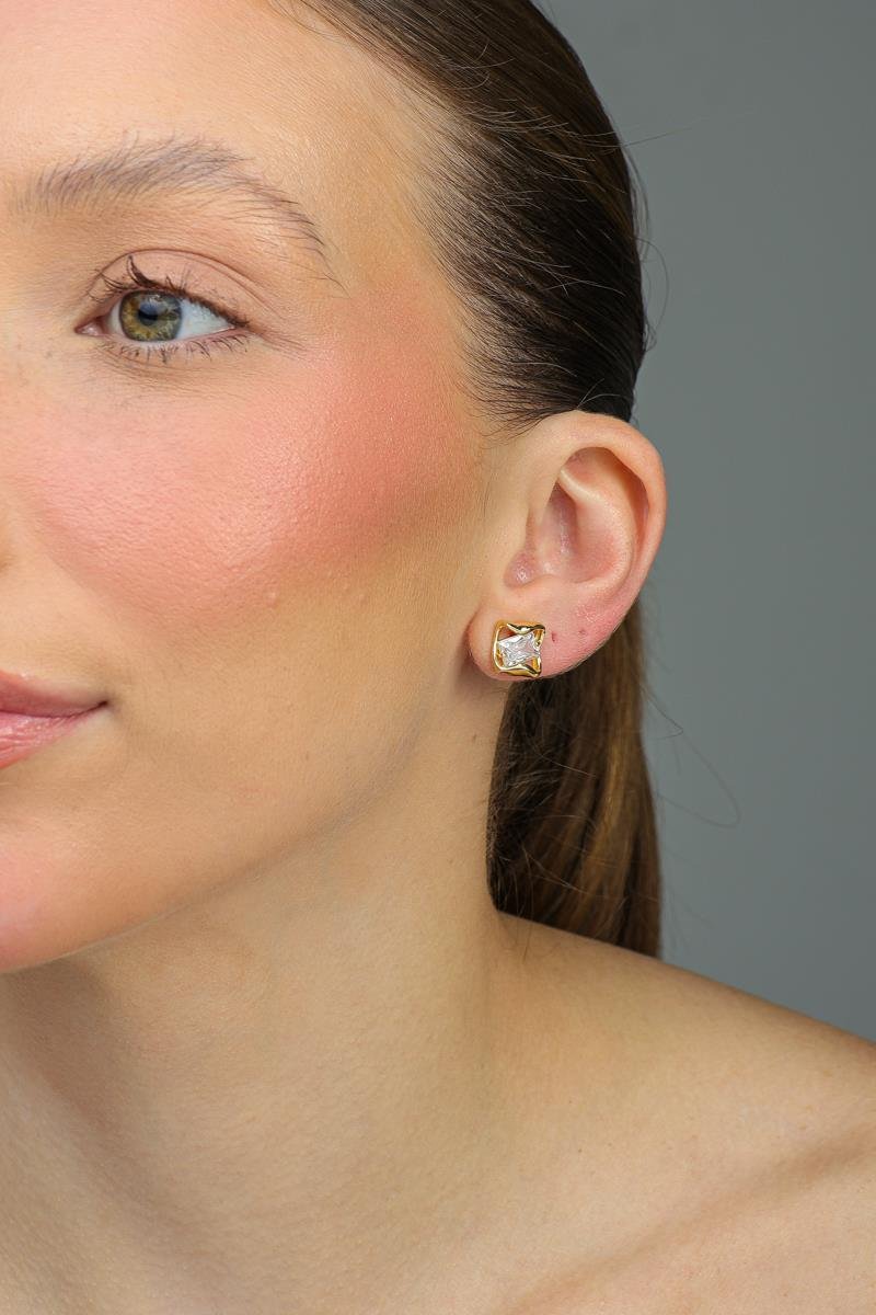 Brinco Organic Cravejado | Banhado a Ouro