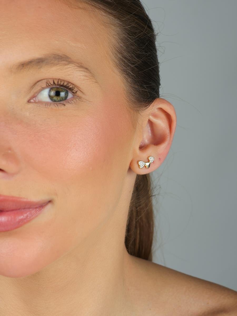 Brinco Coração Cravejado | Banhado a Ouro