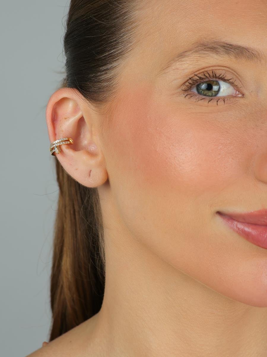 Piercing Fake Prego Cravejado | Banhado a Ouro