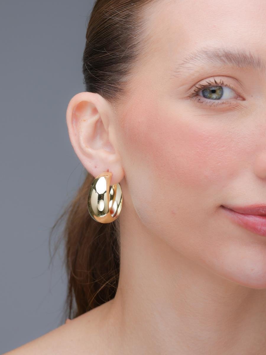 Argola Lisa M | Banhado a Ouro.