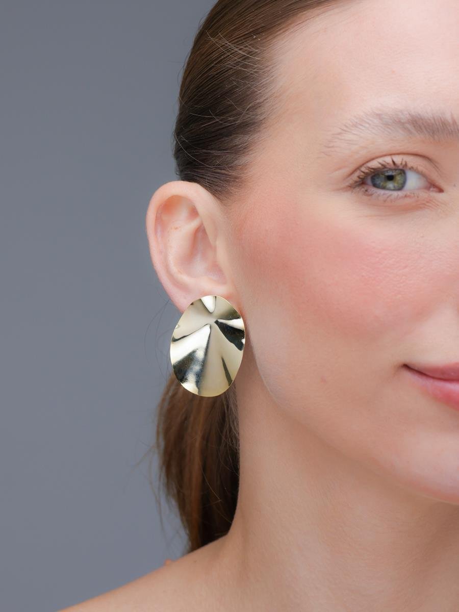 Brinco Orgânico Maxi | Banhado a Ouro.