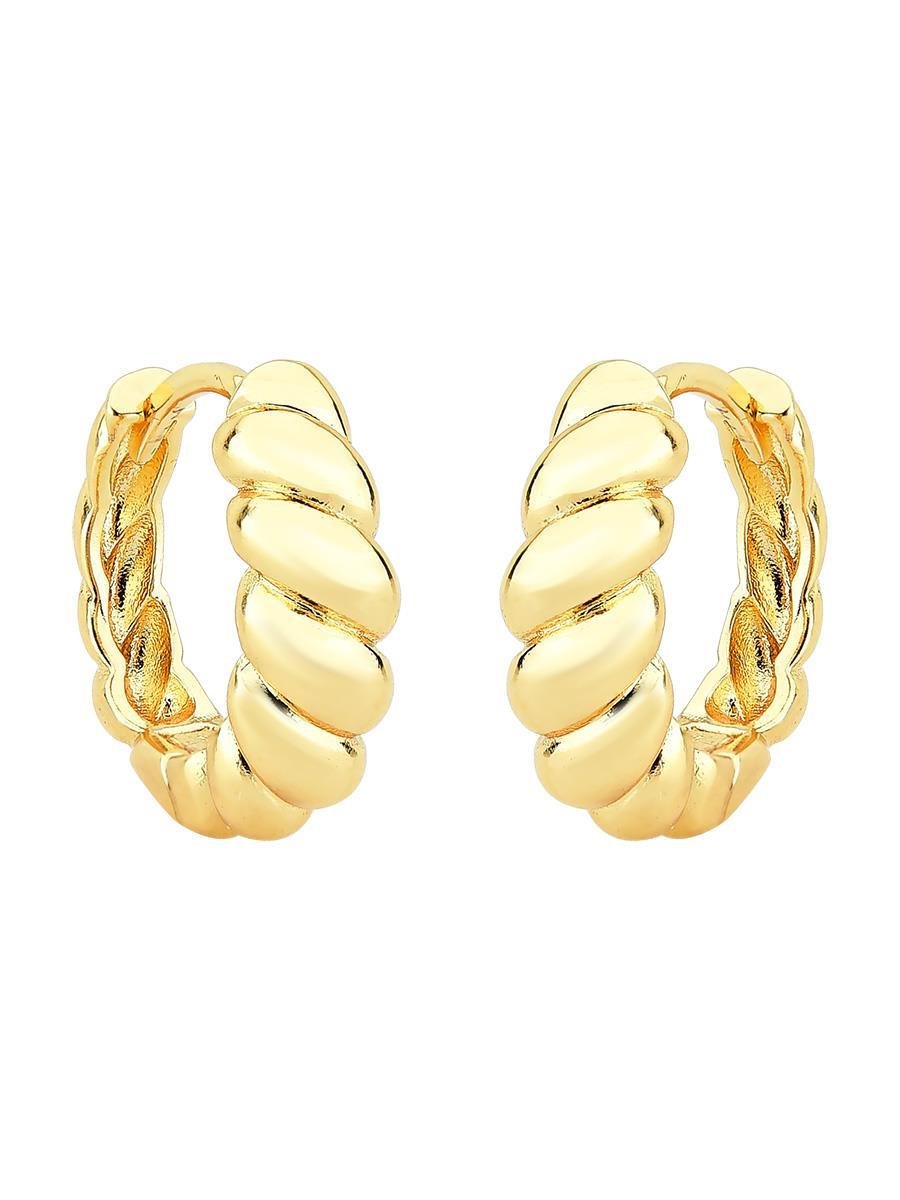 Argola Croissant Lisa | Banhado a Ouro.