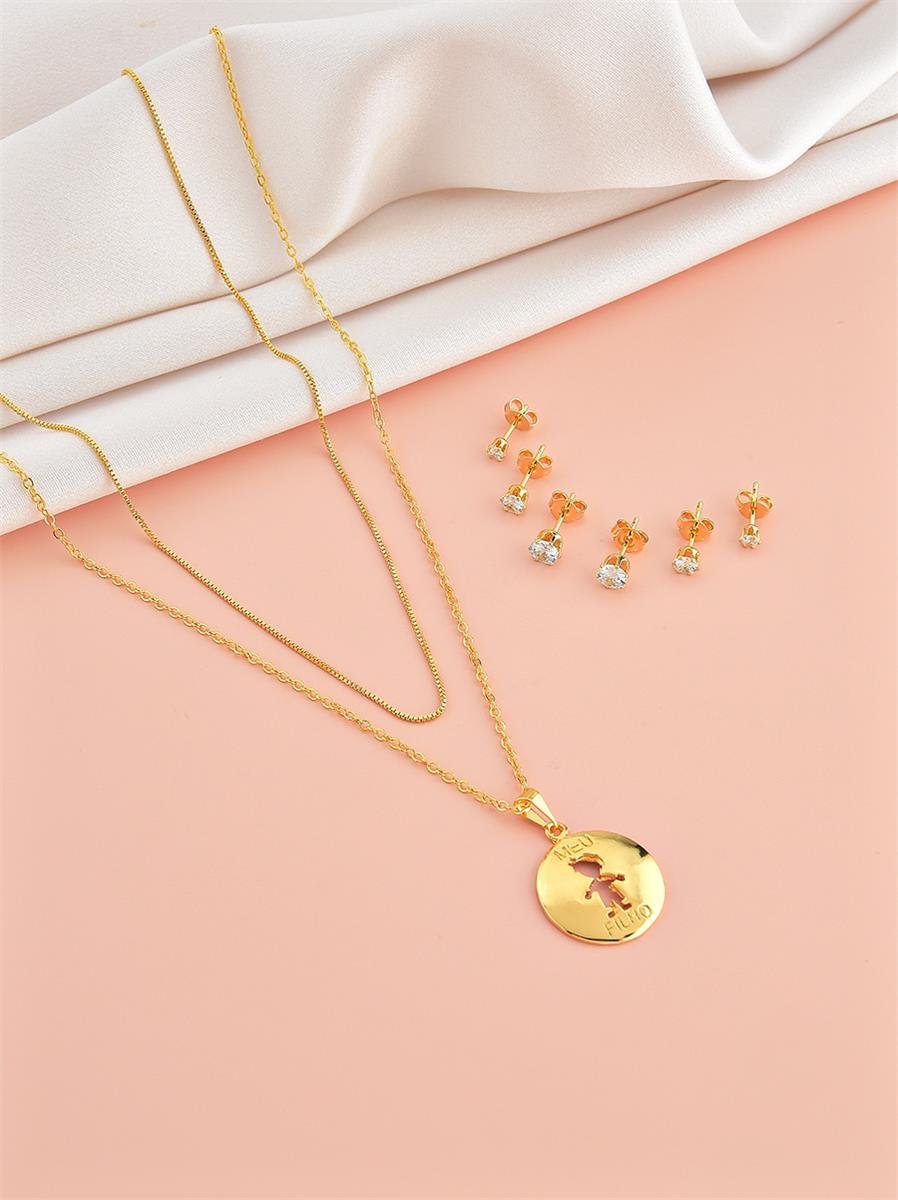 Trio Ponto de Luz | Banhado a Ouro