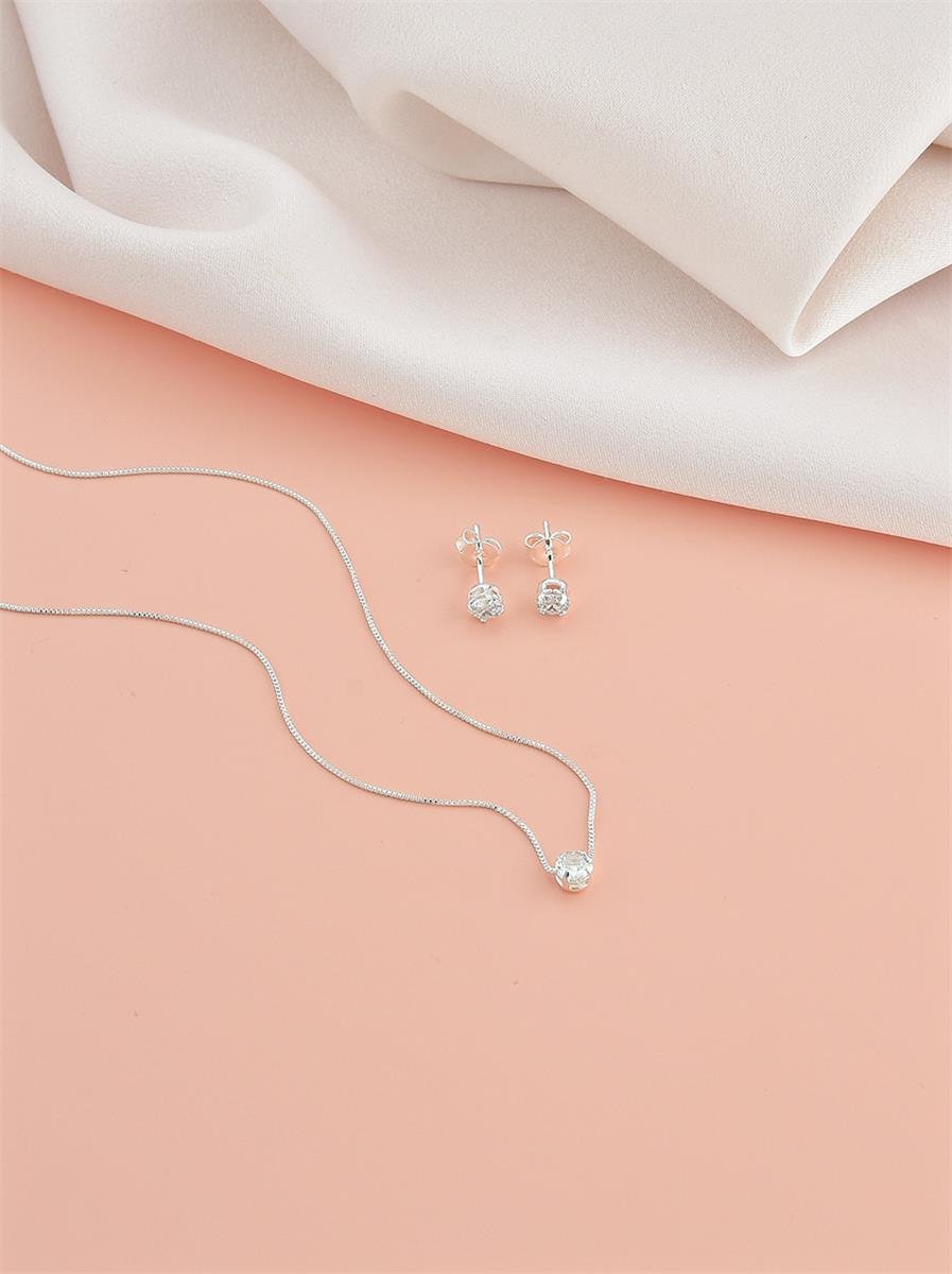 Conjunto Ponto de Luz Incolor P | Banho de Prata