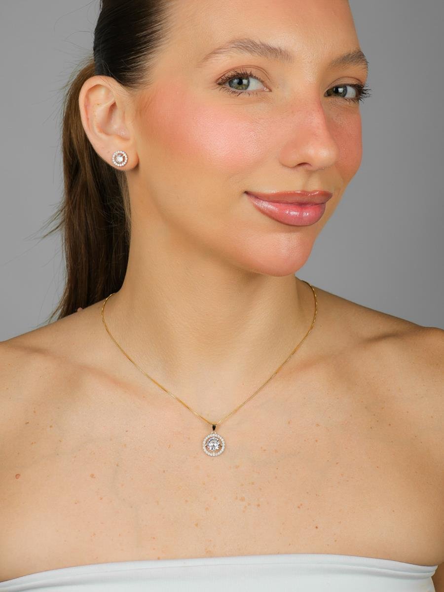 Conjunto Ponto De Luz Duplo | Banhado a Ouro