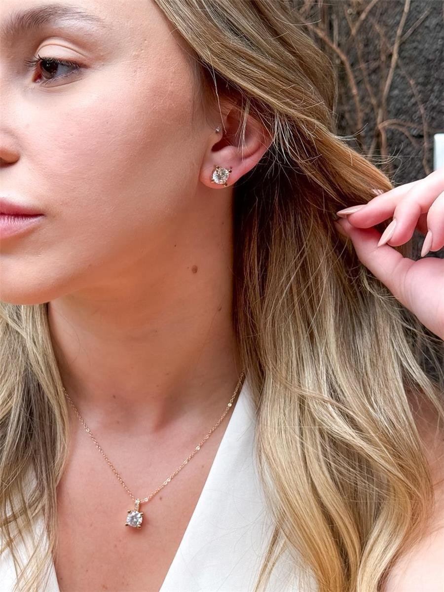 Conjunto Ponto de Luz G | Banhado a Ouro.