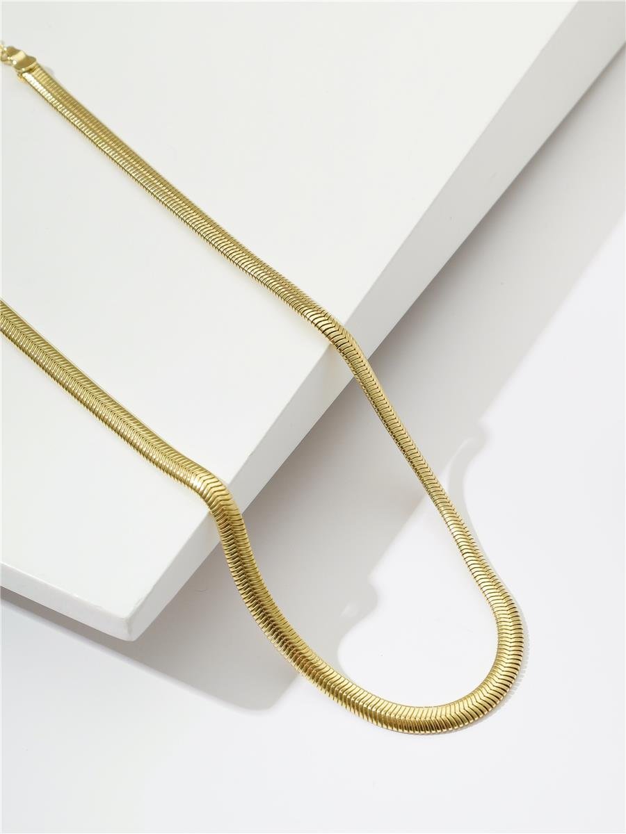 Chocker Malha Serpente 4MM 40CM | Banhado a Ouro