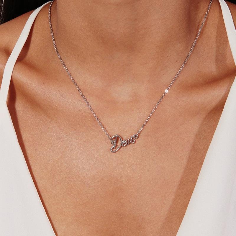 Colar Deus | Ródio Branco