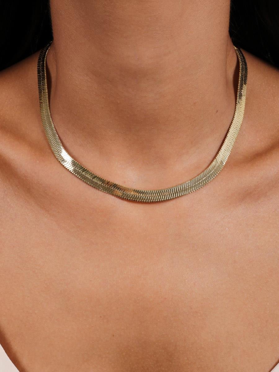Choker Dourada de Fita 7 MM
