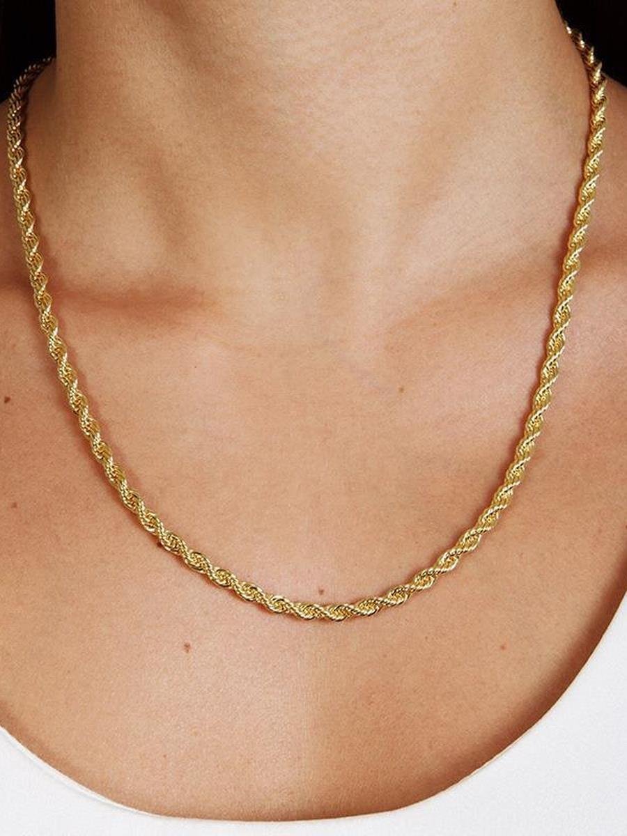 Colar Cordão Baiano 50CM 4MM | Banhado a Ouro.