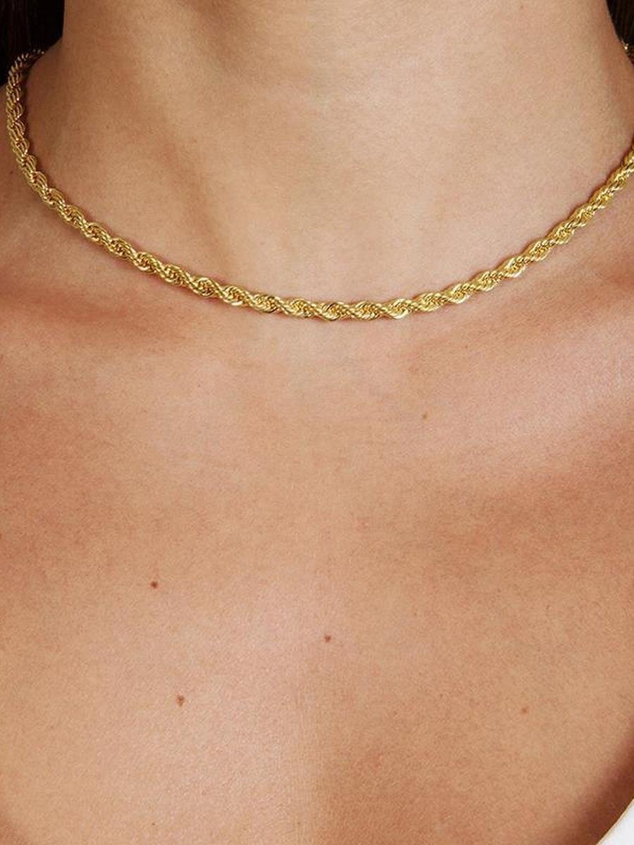 Colar Cordão Baiano 4 MM | Banhado a Ouro.