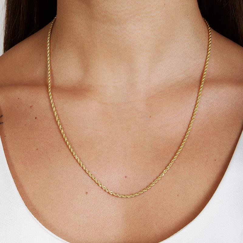 Colar Cordão Baiano 50CM 2MM | Banhado a Ouro