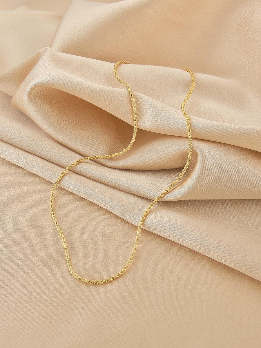 Colar Cordão Baiano 50CM 2MM | Banhado a Ouro