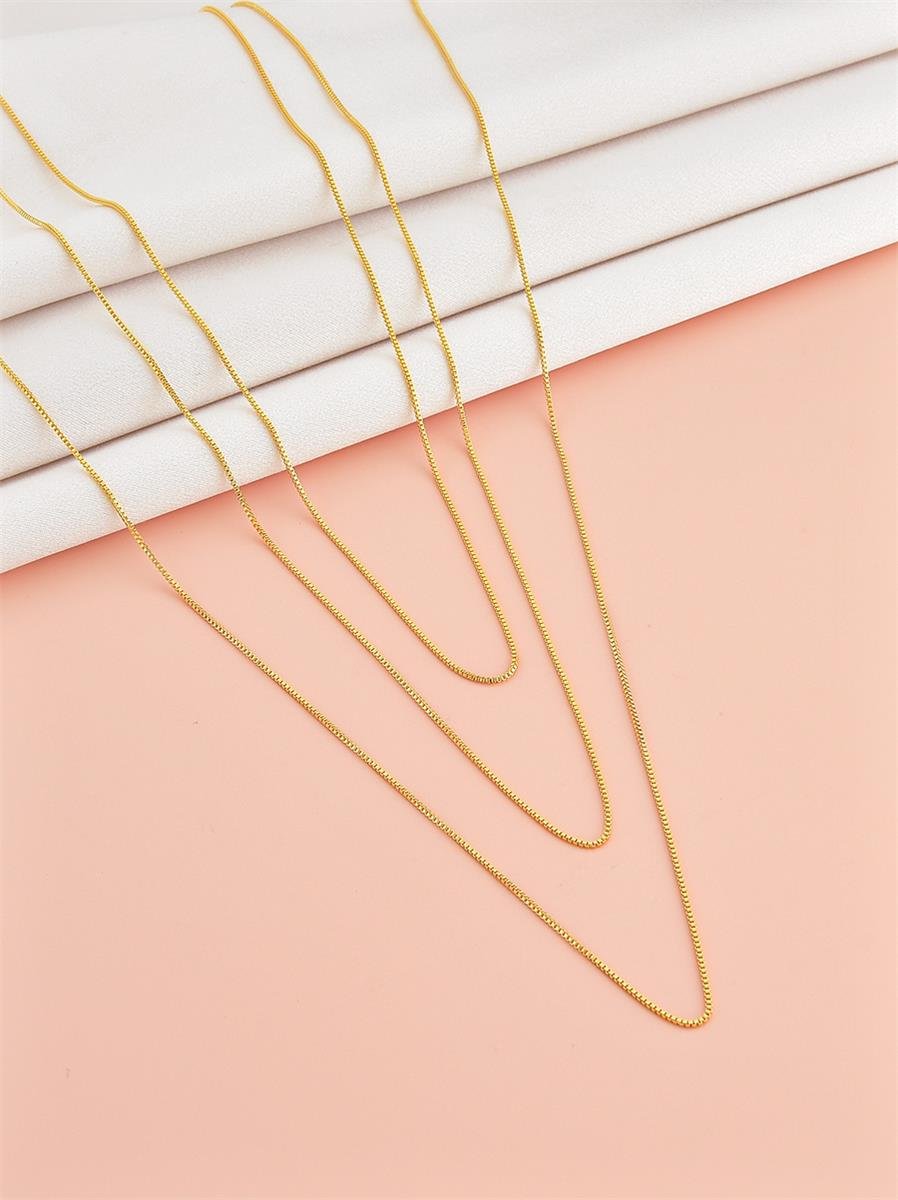 Corrente Veneziana Dourada 60 CM | Banhado a Ouro