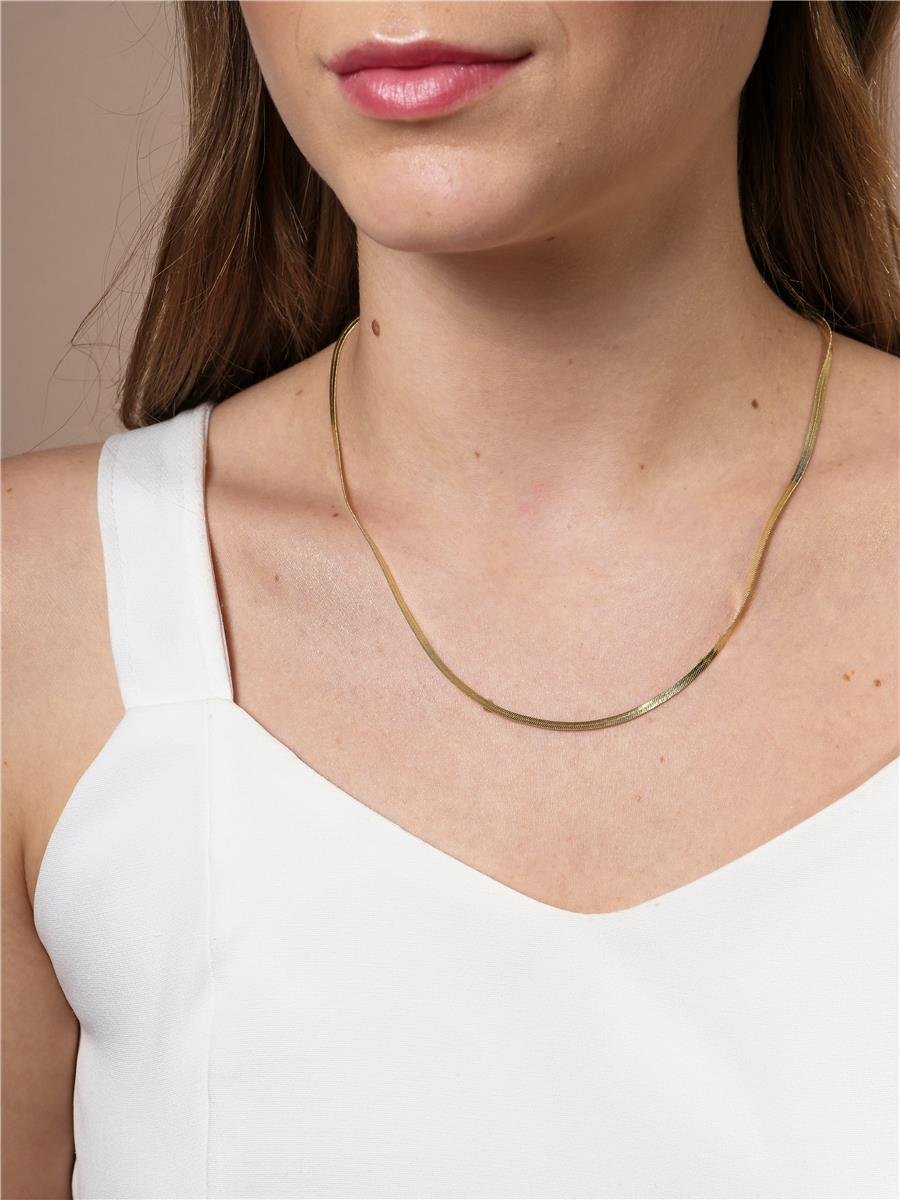 Choker Malha Fita 2 mm | Banhado a Ouro.