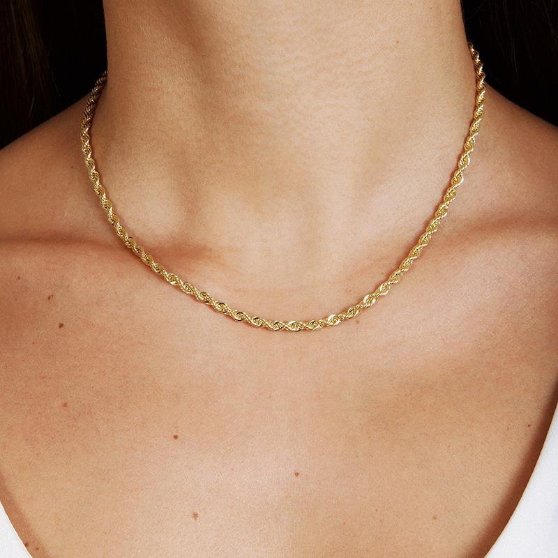 Chocker Dourada Cordão Baiano 2MM 40CM | Banhado a Ouro