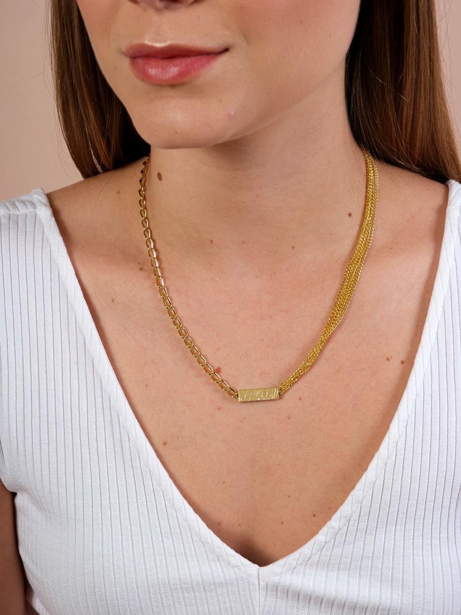 Colar de Elos com Plaquinha 