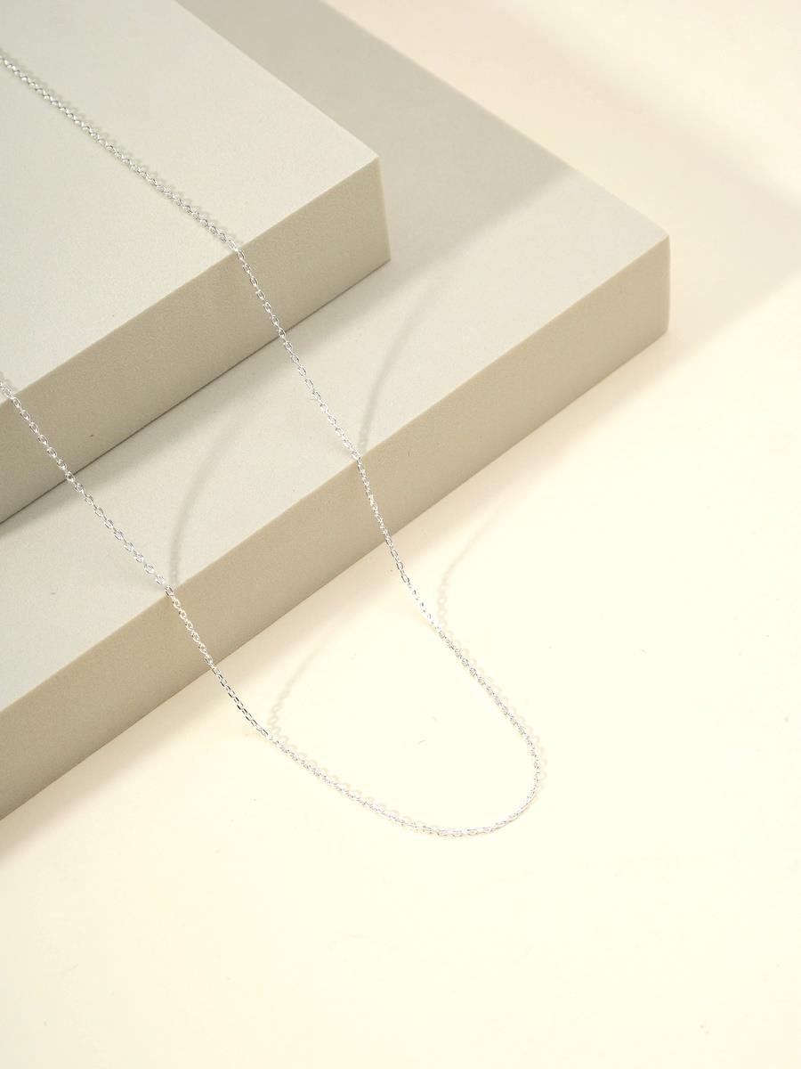 Corrente Mini Elos 50+5cm | Banho de Prata