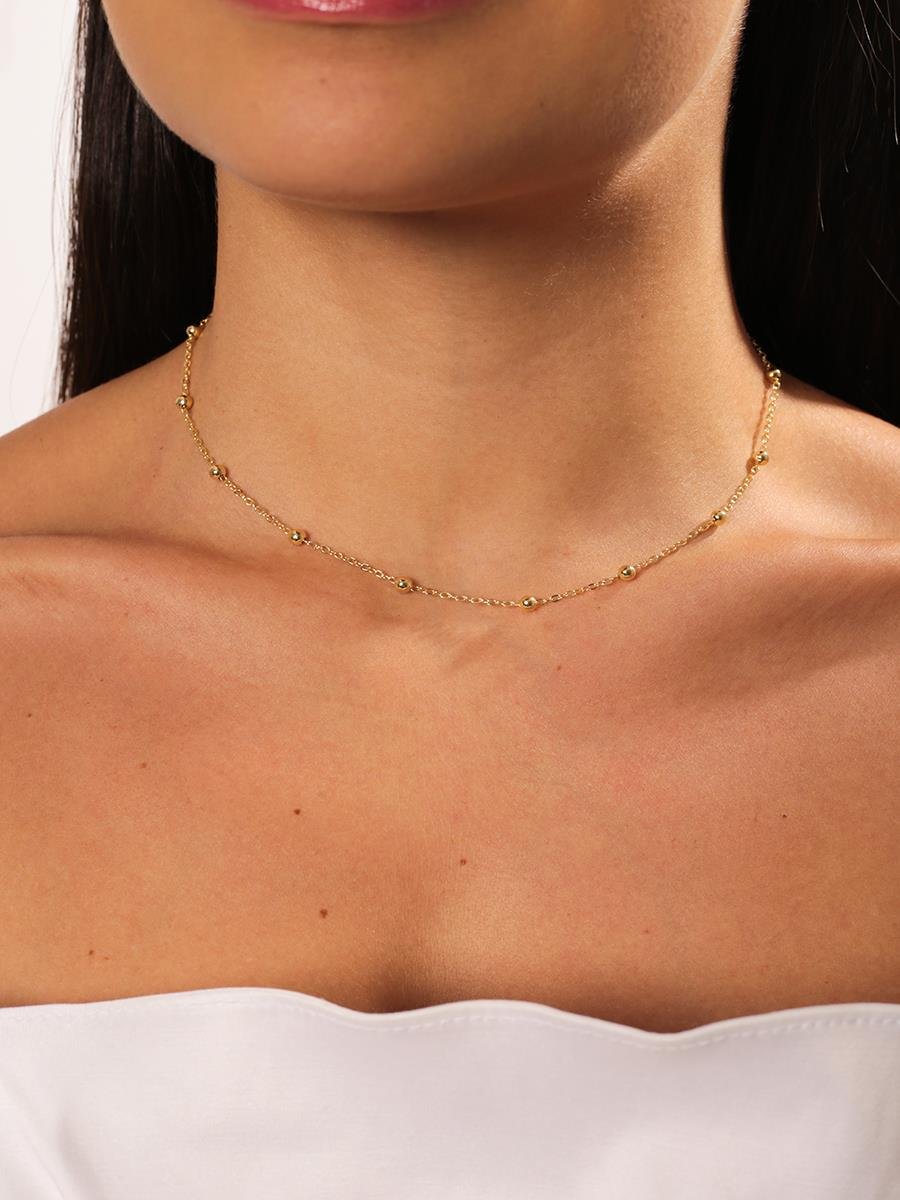 Choker de Bolinhas | Banhado a Ouro