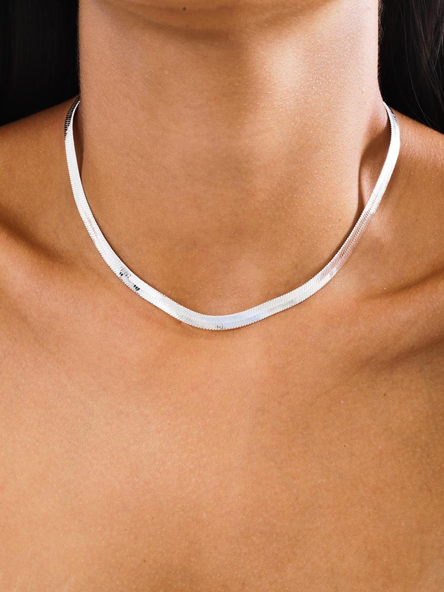 Choker Fita 5 MM | Banho de Prata