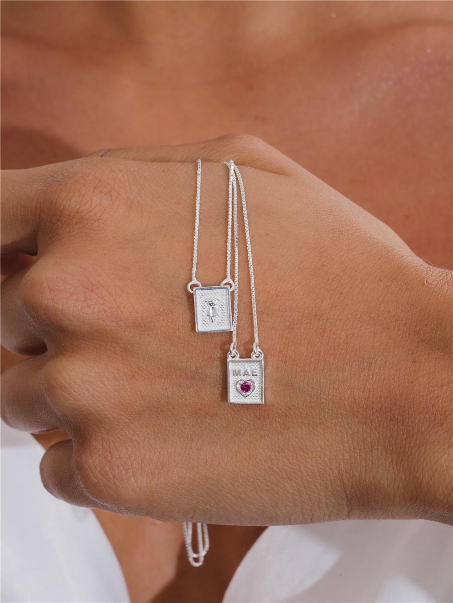 Escapulário Mãe Menina | Prata 925