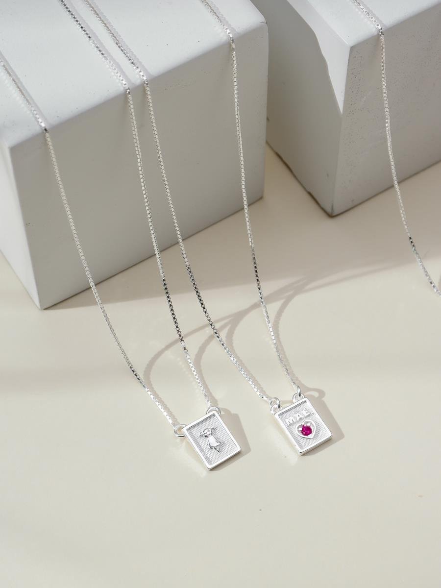 Escapulário Mãe Menina | Prata 925