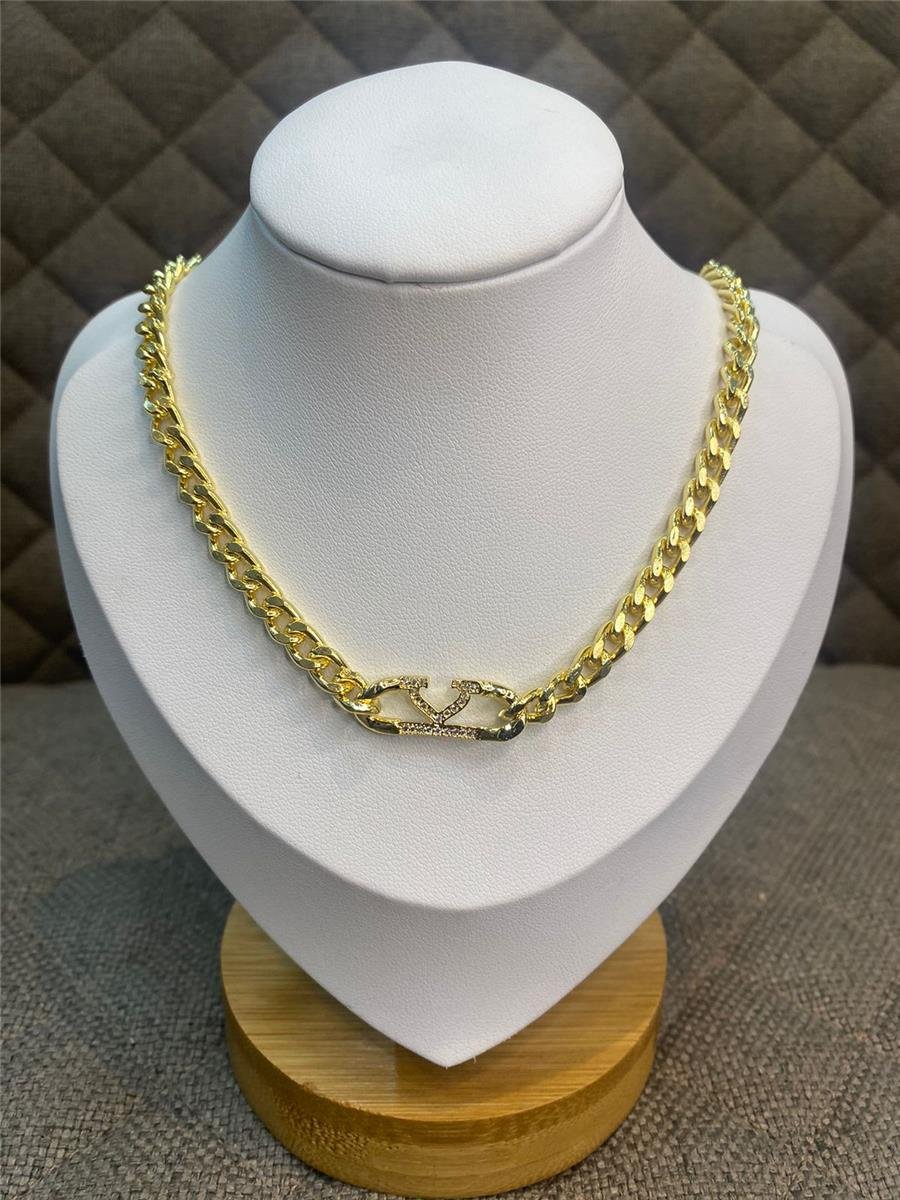 Colar Cravejado de Elos Grumet